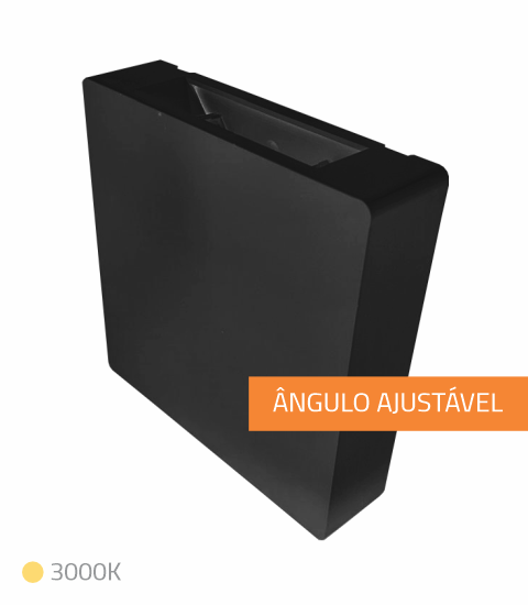 ARANDELA WIDE PRETA 4W