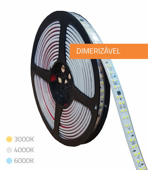 FITA DIRETA 127V // 220V 15W/m DIMERIZÁVEL 5M